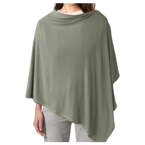 Konssy Knit Nursing Cover for Breastfeeding, 360 Full Privacy Breathable Breastfeeding Cover, Multi-use Carseat Canopy(Clay)