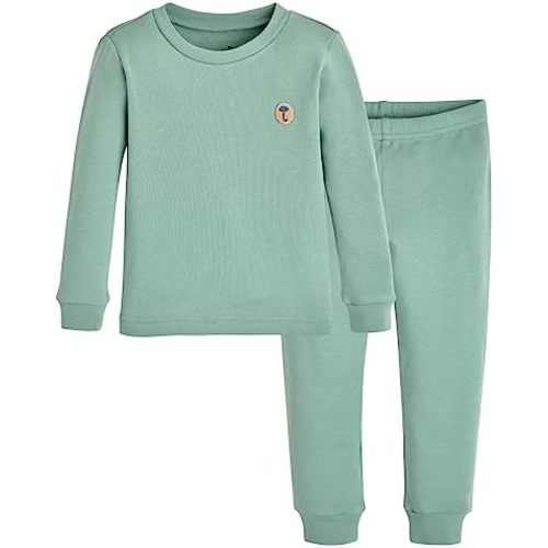 moimoln 6M-8Y Modal Cotton Solid Soft Breathable Baby Toddler Boys Girls Snug fit Pjs Pajamas Set Sleepwear Daily