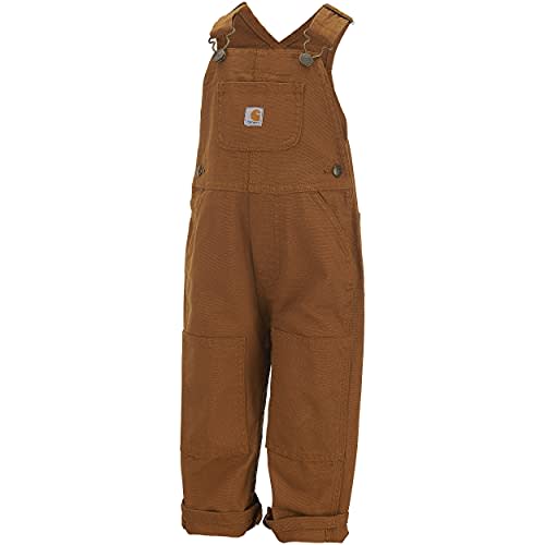 Carhartt Baby-boys Infant Washed Duck Bib Overall, Brown, 6 Mo.