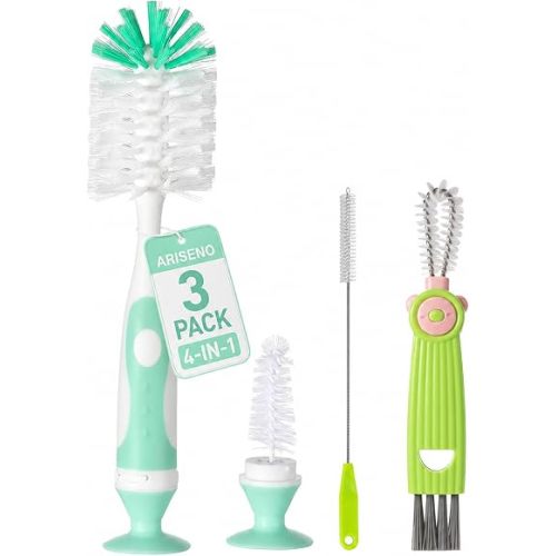 4-in-1 Baby Bottle Brush Set, Green