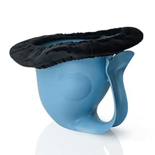 Potty for Newborn Baby Potty Training; for Diaper Free Baby Elimination Communication Indoor & Outdoor; Attractive Fish Shape (Blue)
