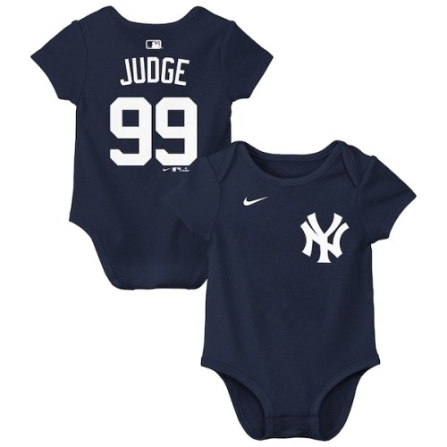 Newborn & Infant New York Yankees Aaron Judge Nike Navy Name & Number Bodysuit