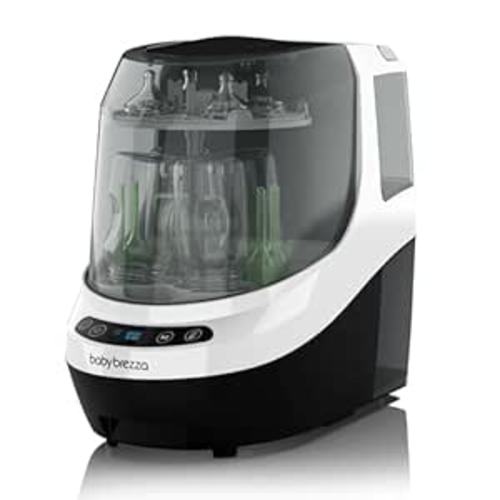 Baby Brezza Baby Bottle Washer Pro - Clinically Proven Better Cleaning - Washer, Sterilizer + Dryer In One Appliance for Essentials like Bottles + Pump Parts – Machine Replaces Brushes + Racks