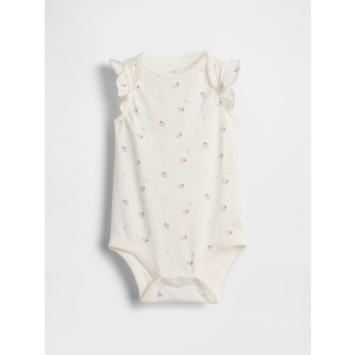 Baby First Favorites Organic Cotton Flutter-Sleeve Bodysuit
