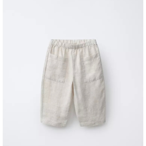 100% LINEN BAGGY PANTS - Light beige | ZARA United States