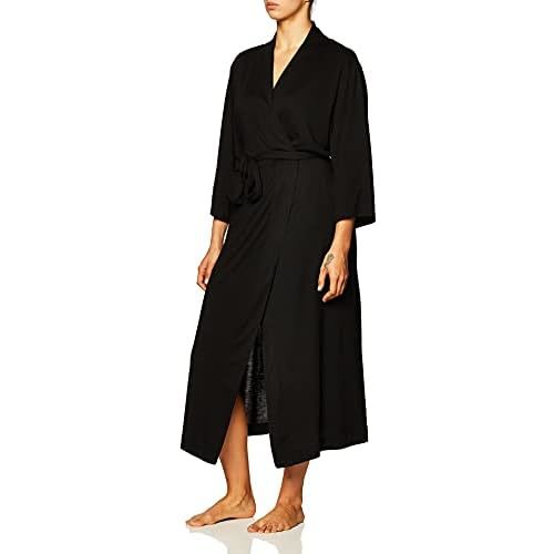 Natori Shangri La Long Robe with Kimono Sleeves, Bathrobe for Women