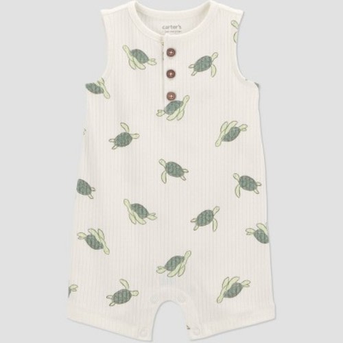 Carter's Just One You® Baby Boys' Turtle Romper - Green/Ivory 3M
