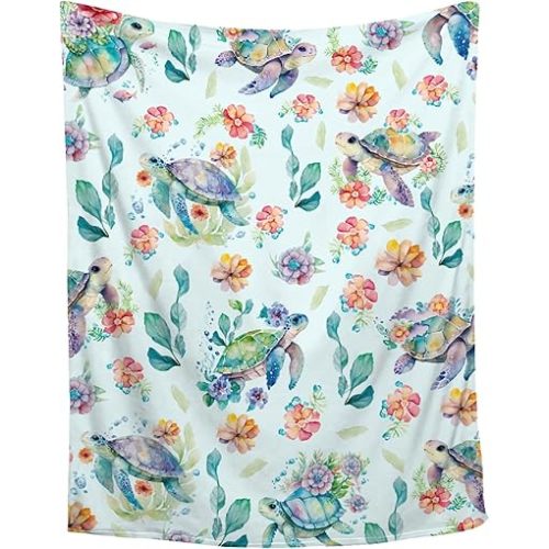 WHISKEYBLANKET Sea Turtle Blanket Plush Blanket 40"x50"
