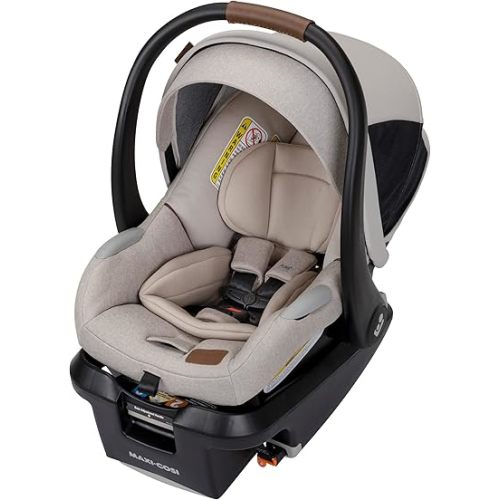 Maxi-Cosi Mico Luxe+ Baby Car Seat: Infant Car Seat with Base and Versatile Baby Carrier Seat Functionality, Desert Wonder