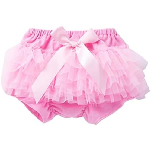 Infant Baby Girls Tutu Skirt Toddler Ruffled 𝐃iaper 𝐂overs Cute Lace Ruffled Tiered Bloomers Bubble Shorts Underwear