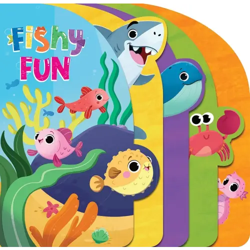 Little Hippo Books Fishy Fun - Children's Board Book with Shaped Animal Tabs
