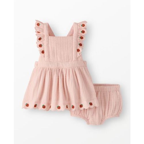 Baby Muslin Pinafore Dress & Bloomers Set