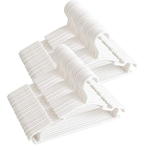 GoodtoU Baby Clothes Hangers, 80 Pack White Plastic Nursery Closet Hangers, Lightweight Toddler Infant Hangers for Newborn & Small Children