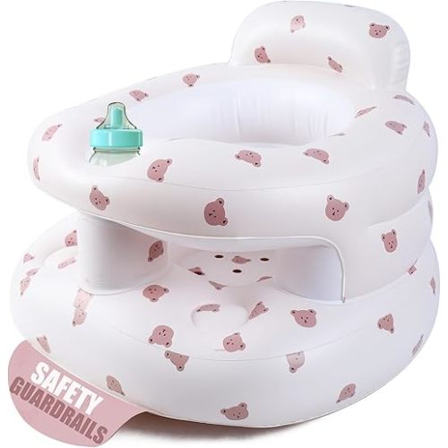 Upgraded Inflatable Baby Seat for Babies 3-36 Months, Inflatable Baby Chair Sit Me Up Floor Seat for Baby, Back Support Baby Seats for Infants for Sitting Up with Built in Air Pump