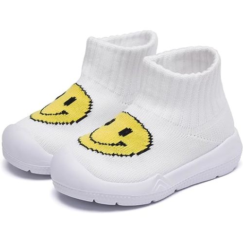 MORENDL Baby Sock Shoes Toddler Walking Shoes Infant Slippers Boys & Girls Non-Slip Sneakers