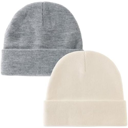 ROYBENS 100% Cotton Baby Beanie Cute Toddler Winter Hat Boys Girls Kids Soft Warm Knit Cuffed Caps Beanies for 0-8 Years