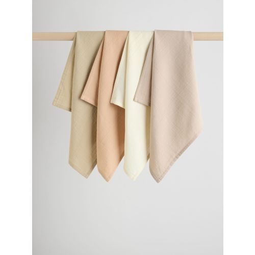 Neutral Baby Muslins Cloths 4 Pack