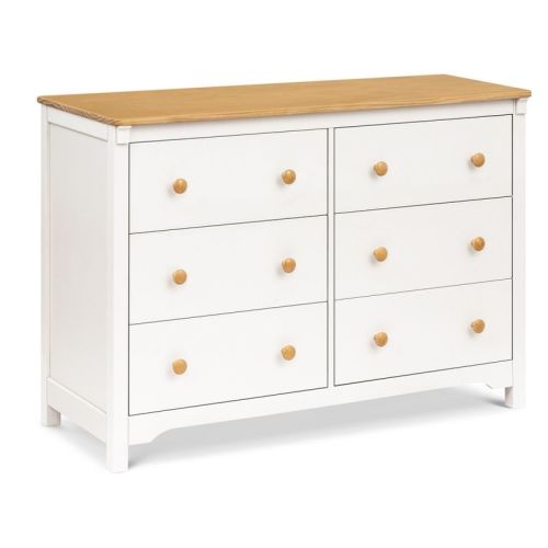 daVinci Shea 6-Drawer Dresser - Warm White and Honey