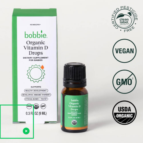 Organic Vitamin D Drops – Bobbie