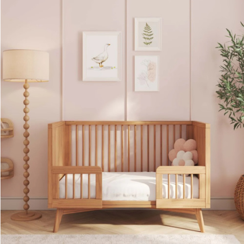 Retro Conversion Kit in Hazelnut Solid Wood | Simply Nursery
