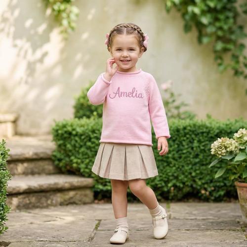 Custom Name Rollneck Sweater, Personalized Sweater for Baby and Kids, Knit Pullover, Baby Shower Gift, Personalization Sizes 3m-5T