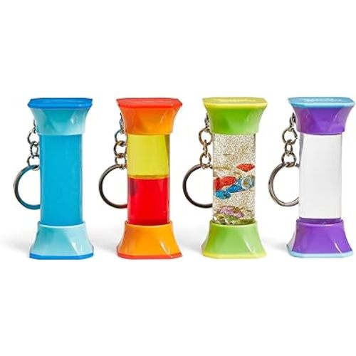 hand2mind Soothing Swirlers Sensory Tubes, Mini Fidget Keychains, Anxiety Relief Items, Calming Toys for Kids, Calm Down Corner Supplies, Quiet Fidgets for Classroom, Toddler Car Toys for Travel