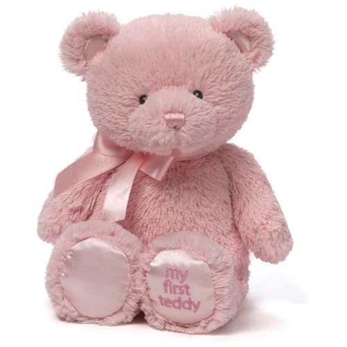 Baby GUND My First Teddy Bear, Ultra Soft Animal Plush Toy for Babies and Newborns, Pink, 10