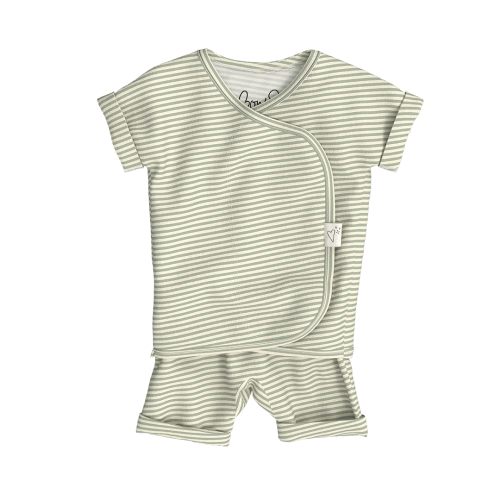 Romper - Mint Twist – Bonsie Skin to Skin Babywear - Size 0-3 months