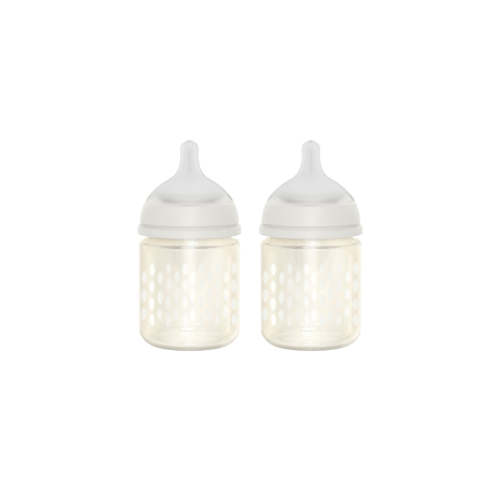 Suavinex Bonhomia Anti-Colic Glass Baby Bottle 2 Pack, 4oz