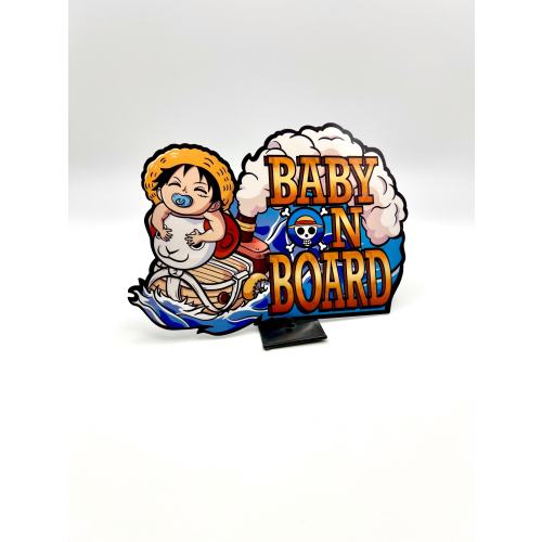 Merry Baby on Board Sticker Cute Chibi Pirate Manga Anime OP Shower Gift Peeker HighQuality Waterproof UV Resistant Car Window Bumper Decal
