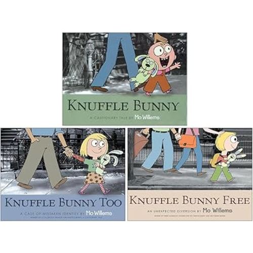 Knuffle Bunny Series Collection 3 Books Set By Mo Willems (Knuffle Bunny, Knuffle Bunny Too & Knuffle Bunny Free)
