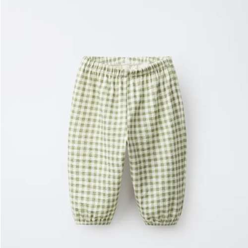 PLAID BAGGY PANTS - Light green | ZARA United States
