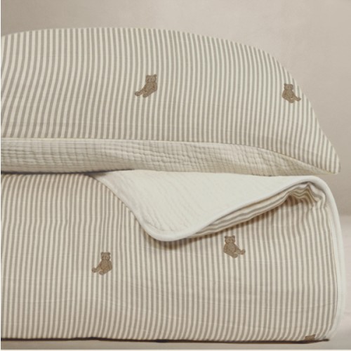 Bear Muslin Quilt & Sham Set | Nursery Bedding | Oilo™ Studio