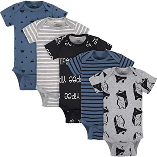 Grow by Gerber baby-girls 5-pack Short-sleeve Onesies Bodysuits