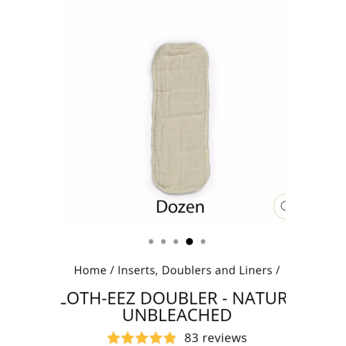 Cloth-eez Diaper Doubler - Natural Unbleached