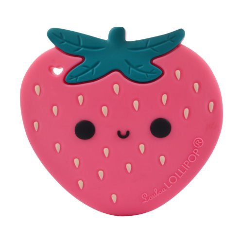 Loulou Lollipop Silicone Teether - Strawberry