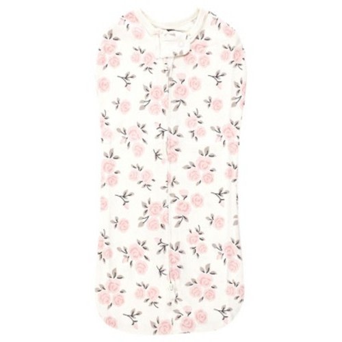 Hudson Baby Infant Girl Sleep Pod, Neutral Pink Floral, 0-2 Months