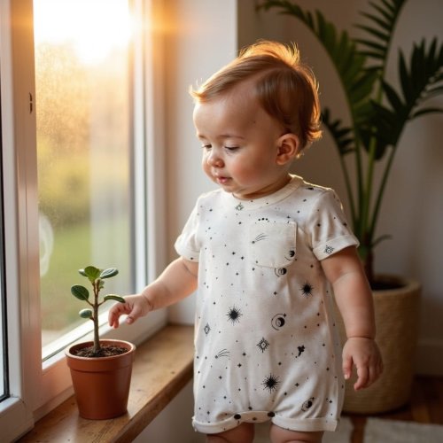 Baby Romper - Celestial | 100% Organic - Finn + Emma