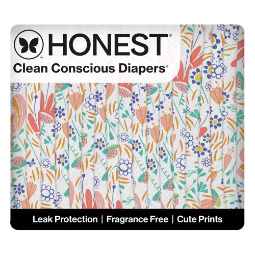 Honest Wetness Indicator Diapers - Plant-Based & Fragrance-Free | Honest