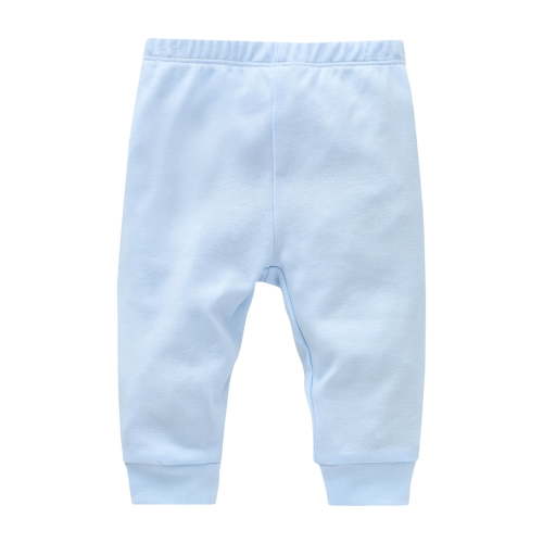TIREOW Solid Baby Sweatpants,Unisex Baby Toddler Cotton Crawling Pants for Baby Boys Girls Solid Color Loose and Comfortable Pant(3-6 Months,Light Blue)
