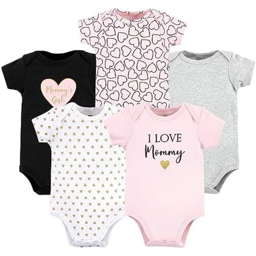 Hudson Baby Unisex Baby Cotton Bodysuits (5 Piece)