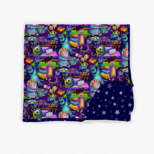 Neon Monsters 50x50 Double Layered Bamboo Blanket