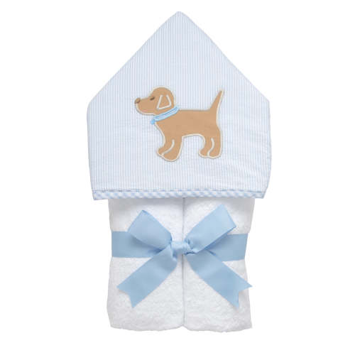 Boy's Blue Puppy Hooded Towel: Soft Terrycloth & Fun Applique | 3Marthas – 3 Marthas
