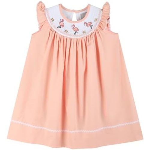 Lil cactus Baby and Girls Smocked Bishop Dress