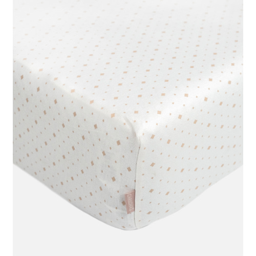 Bamboo Crib Sheets - Diamond Dreamy White