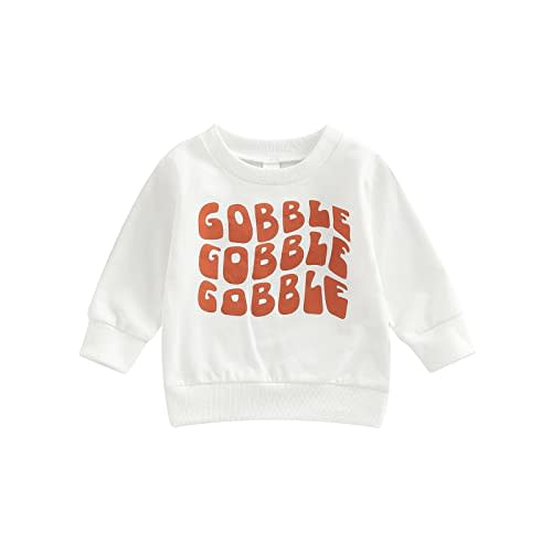 Toddler Baby Halloween Outfit Boy Girl Pumpkin Sweatshirt Crewneck Pullover Sweater Long Sleeve Shirt Fall Clothes