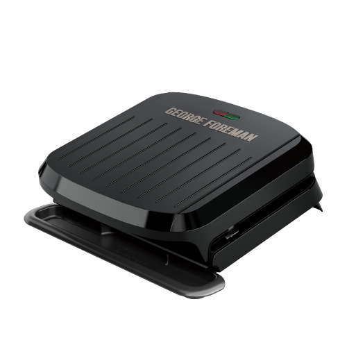 George Foreman 4‑Serving Electric Grill & Panini Press, Easy‑Clean Removable Dishwasher‑Safe Nonstick Plates