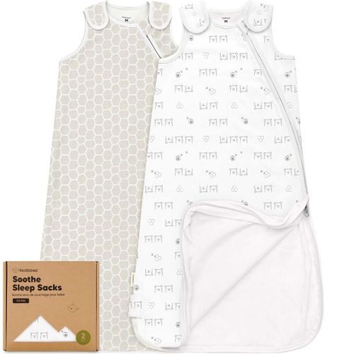 KeaBabies 2-Pack Sleep Sacks for Babies, Soothe Sleeping Sack Wearable Blanket, Infant, Toddler, Newborn Swaddle Sack