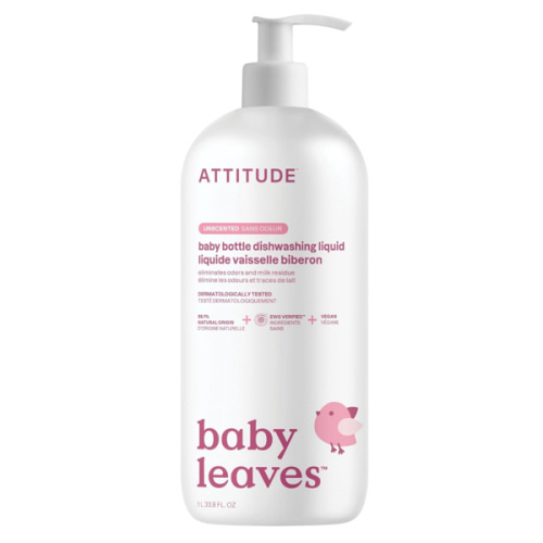 ATTITUDE Baby Dish Soap and Bottle Cleaner, 33.8 Fl Oz