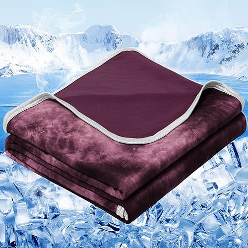 inhand Cooling Blanket Queen Size (90"x90"), Cooling Blankets for Hot Sleepers, Absorbs Heat to Keep Adults Cool for Summer Nights Sweats, Thin Cold Lightweight Blanket for Couch Bed, All Season Use